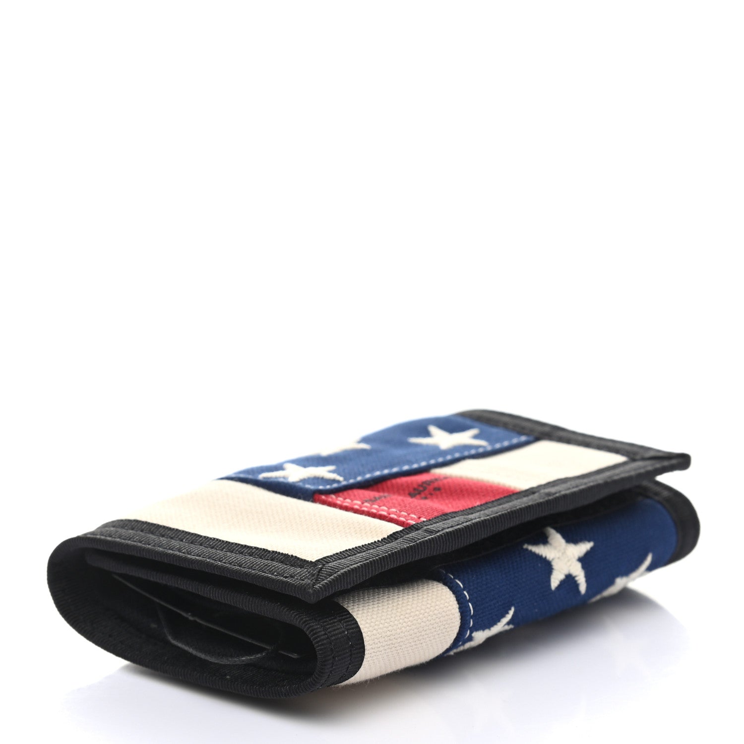 Saint Laurent Canvas American Flag Print Buffalo Compact Wallet 4 of 6