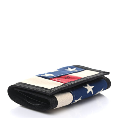Saint Laurent Canvas American Flag Print Buffalo Compact Wallet 4 of 6