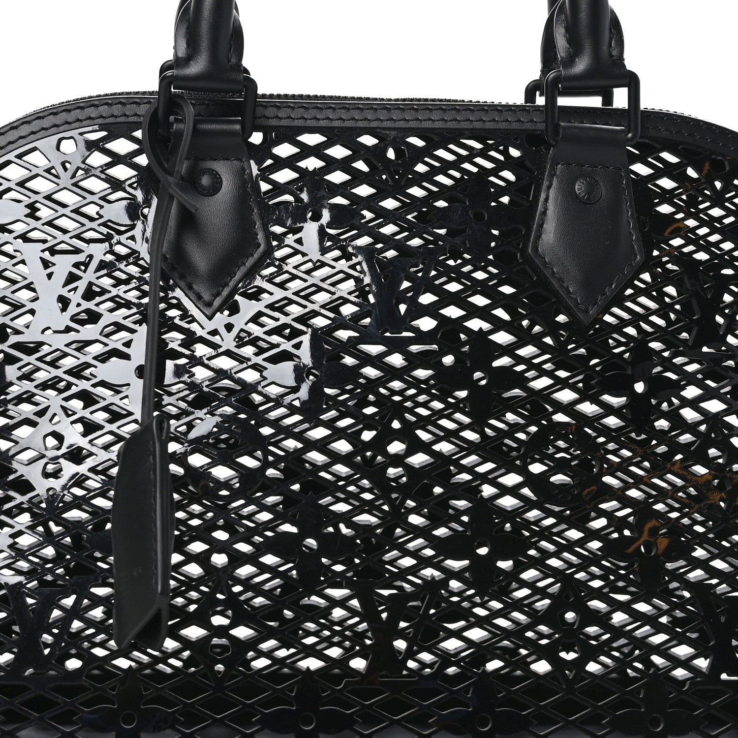 Louis Vuitton Patent Calfskin Laced Monogram Alma PM Black 11 of 14