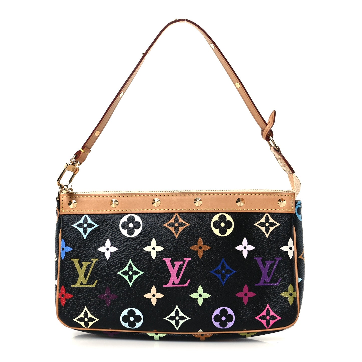 Monogram Multicolor Pochette Accessories Black
