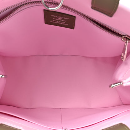 Louis Vuitton Calfskin Mini Shopper Tote Khaki Green Pink 5 of 9