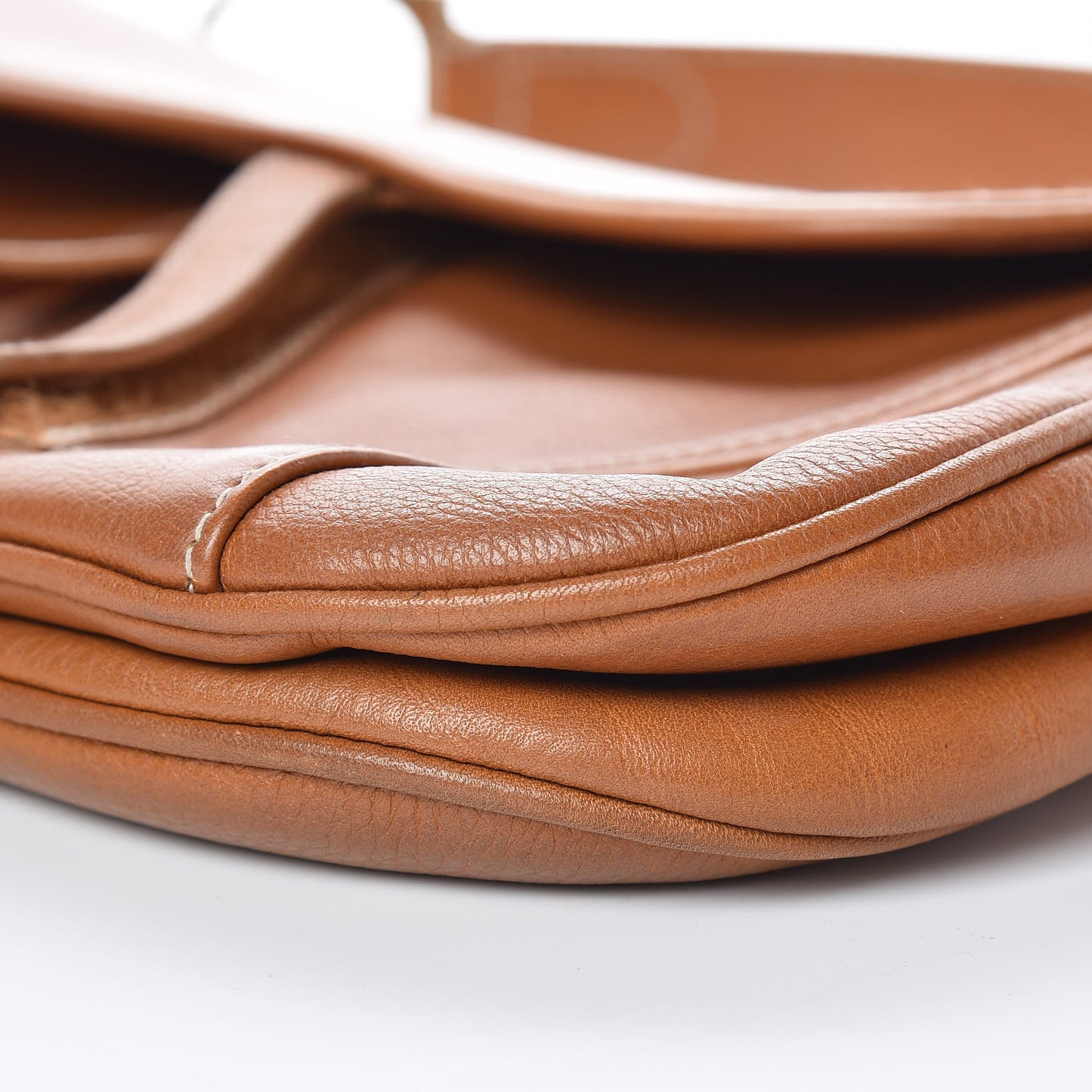 Calfskin Double Saddle Bag Brown
