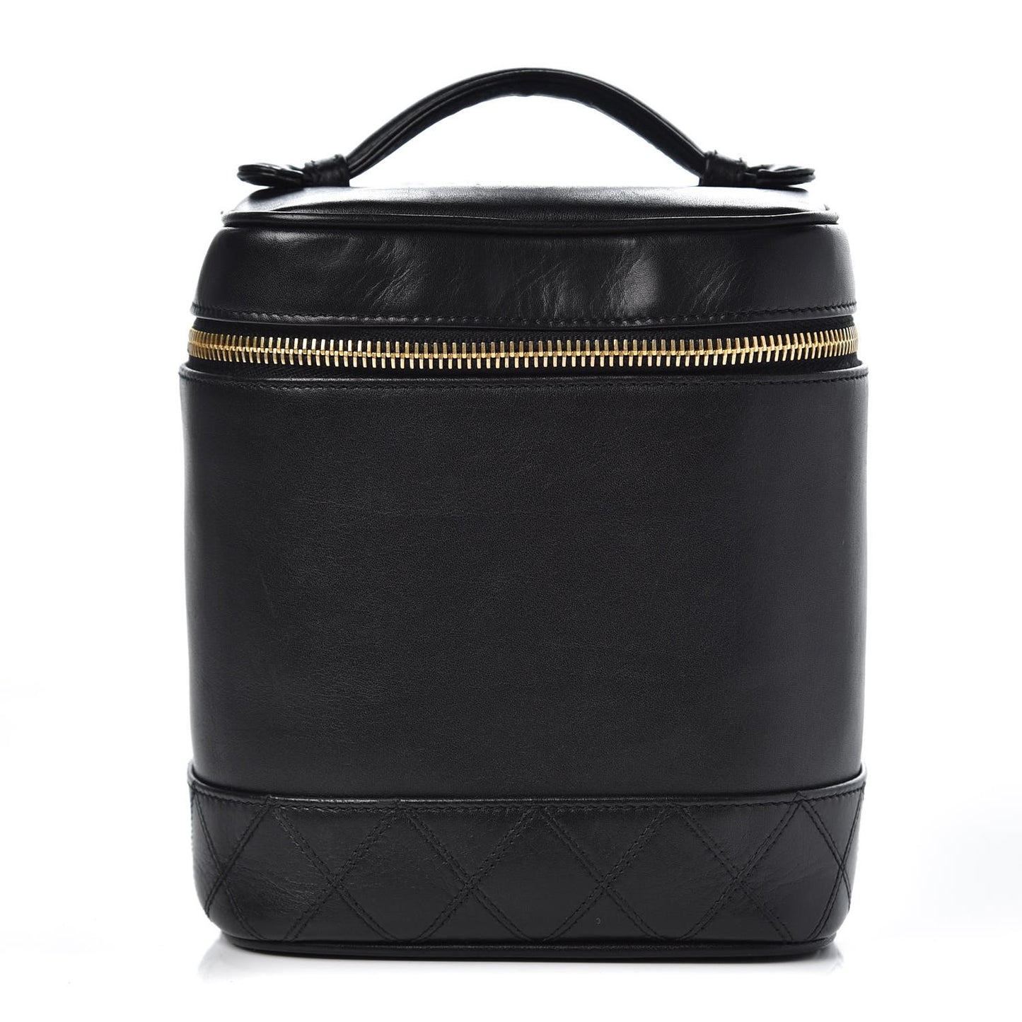 Lambskin Vanity Cosmetic Case Black