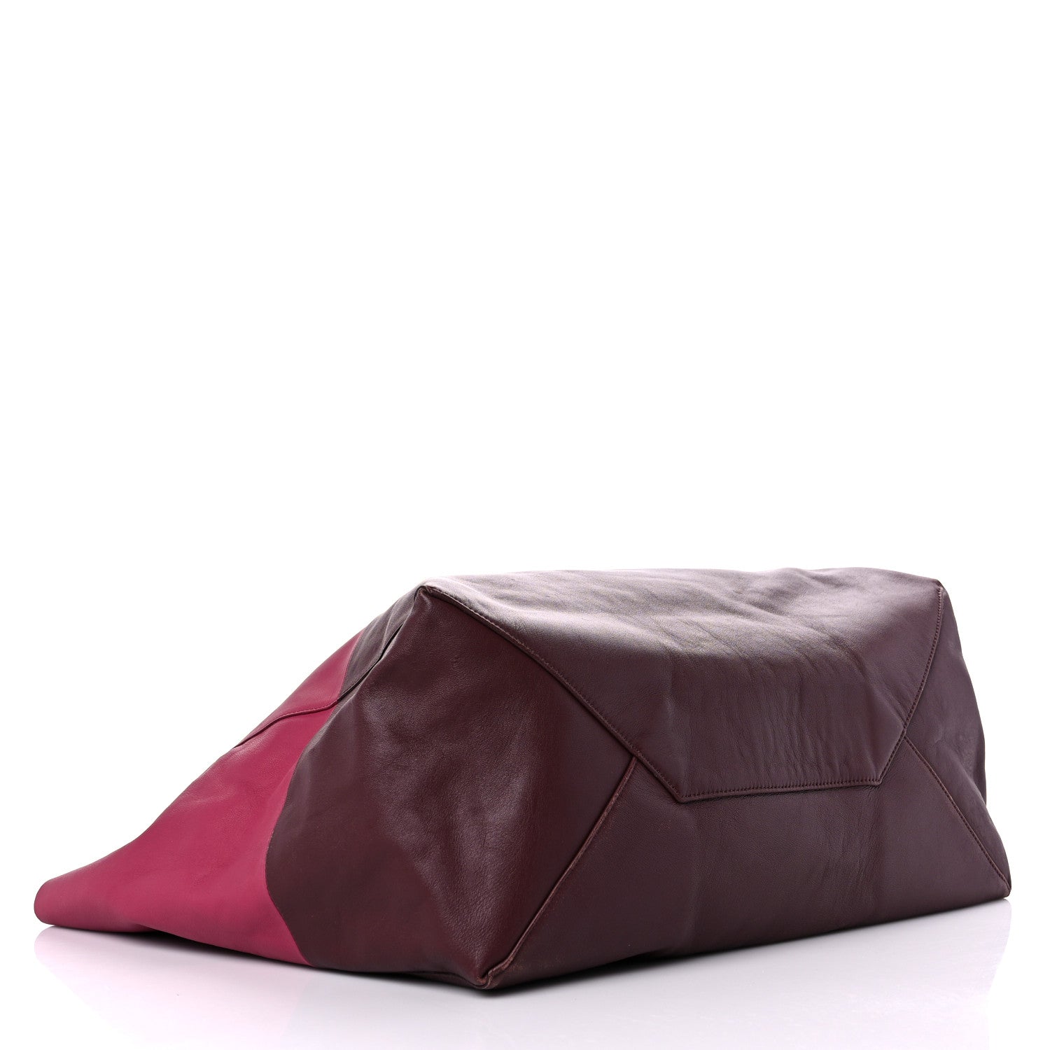 Celine Lambskin Horizontal Bi-Color Cabas Hibiscus Rust 4 of 14