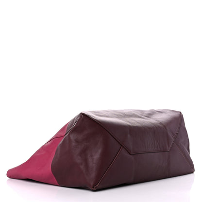 Celine Lambskin Horizontal Bi-Color Cabas Hibiscus Rust 4 of 14