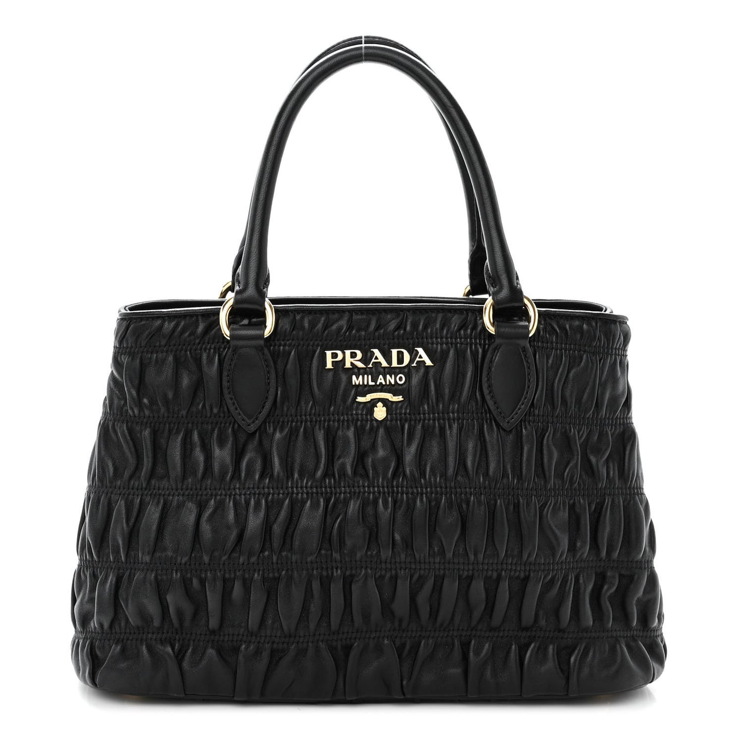 Nappa Gaufre Tote Black
