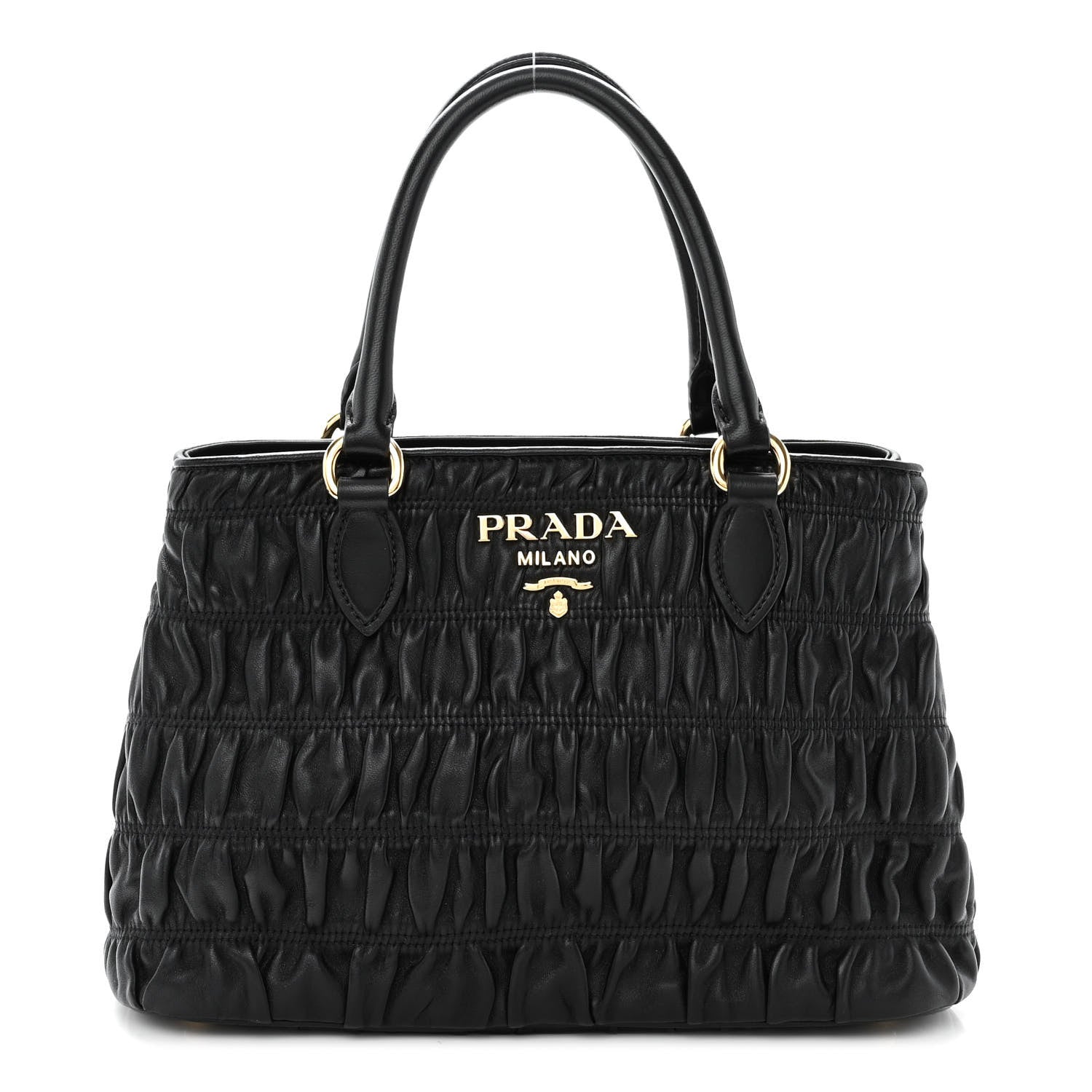 Prada Nappa Gaufre Tote Black 1 of 9