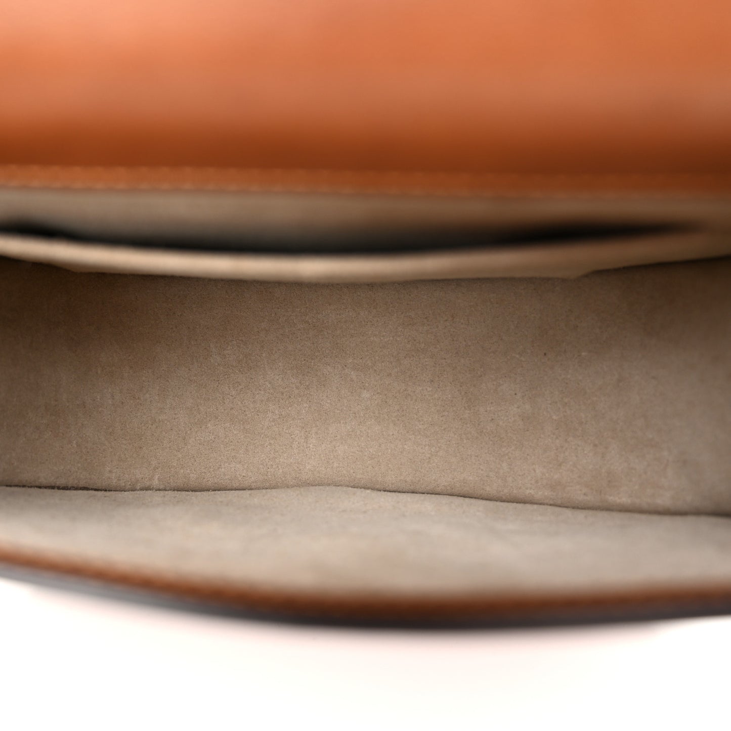 Calfskin Suede Medium Nile Bracelet Bag Caramel