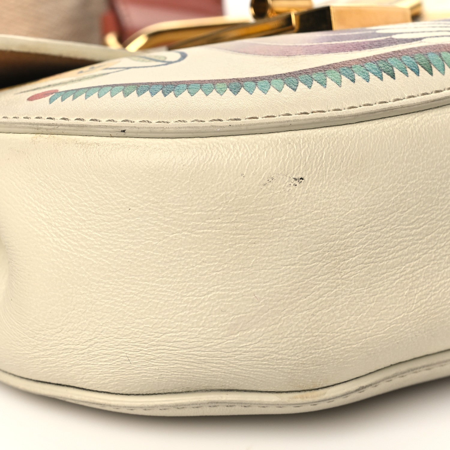 Chloe Calfskin Printed Mini Drew Bi-Color Shoulder Bag Light Multicolor 9 of 16