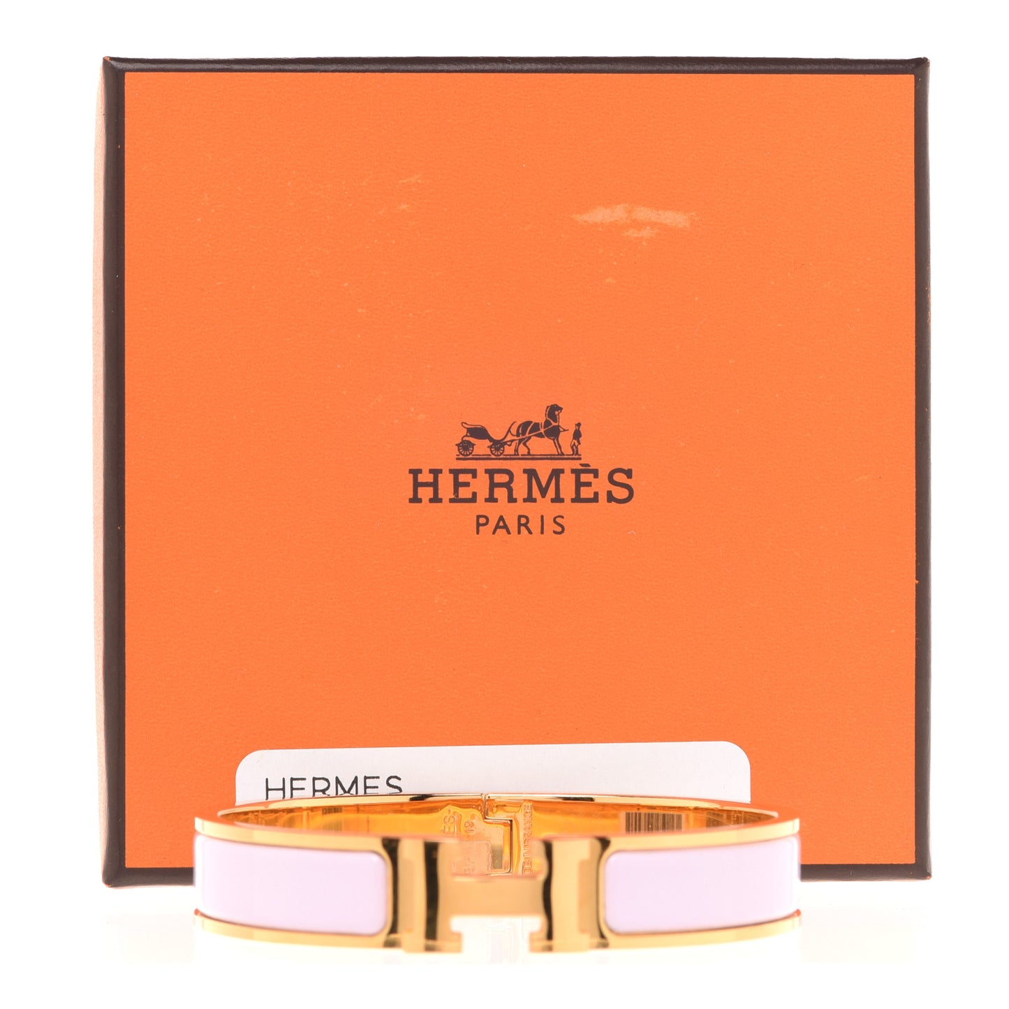 Enamel Narrow Clic Clac H Bracelet GM Rose Dragee