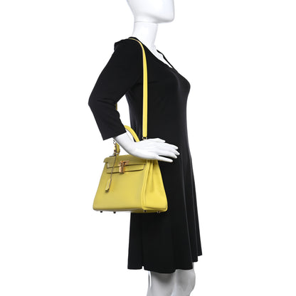 Hermes Evercolor Kelly Retourne 28 Lime 2 of 11
