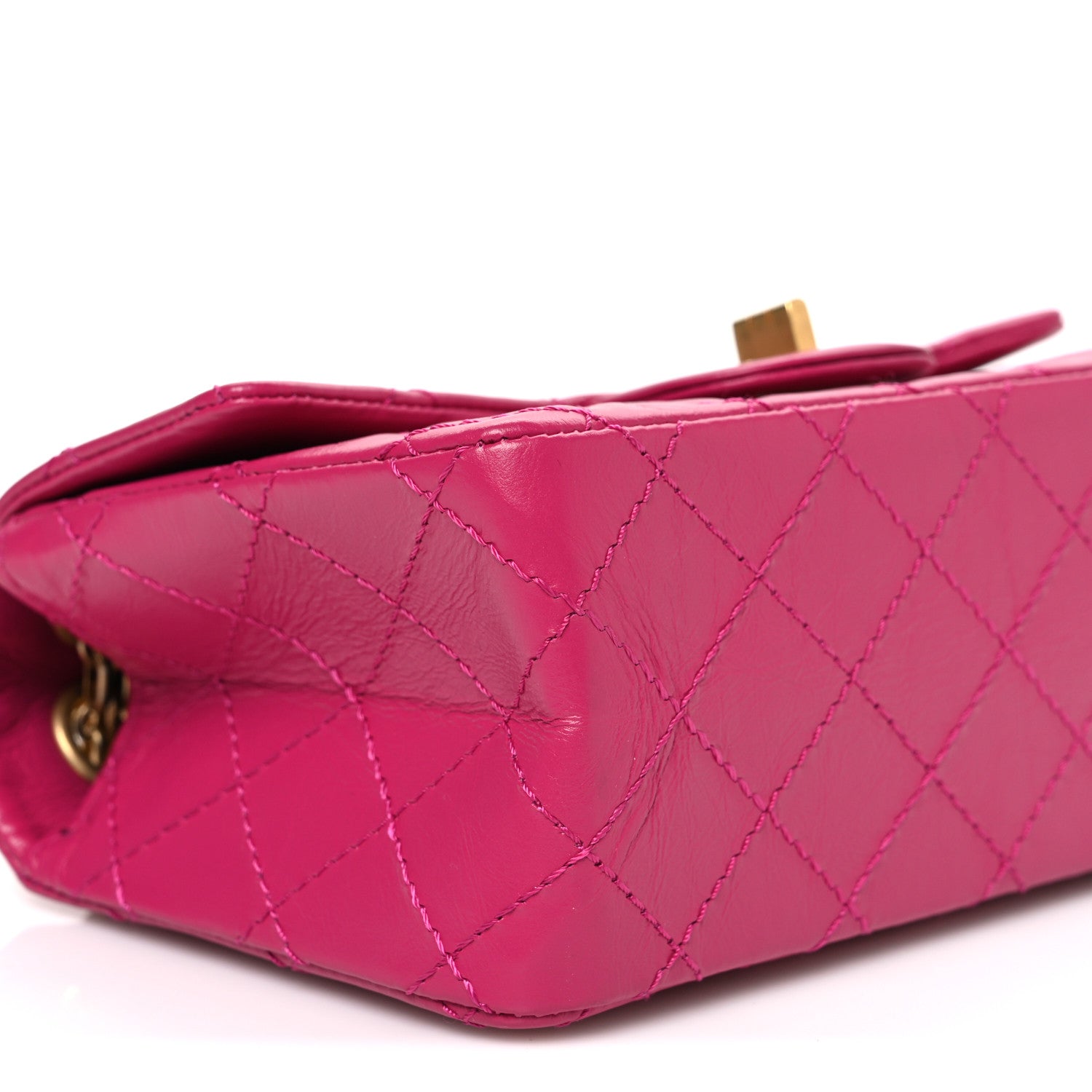 Chanel Aged Calfskin Quilted 2.55 Reissue Mini Flap Fuchsia 8 of 9