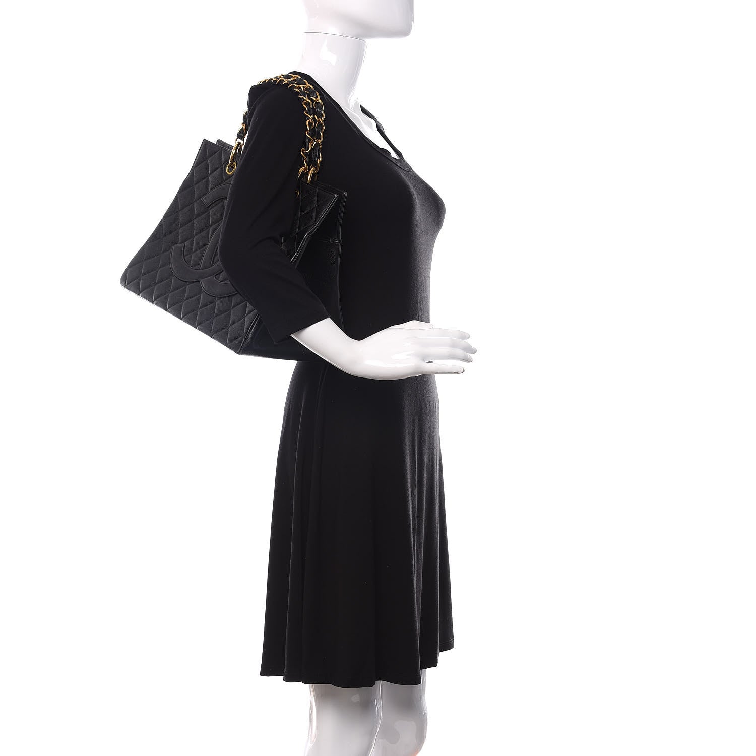 Chanel Caviar Quilted Grand Timeless Tote GTT Black 2 of 11