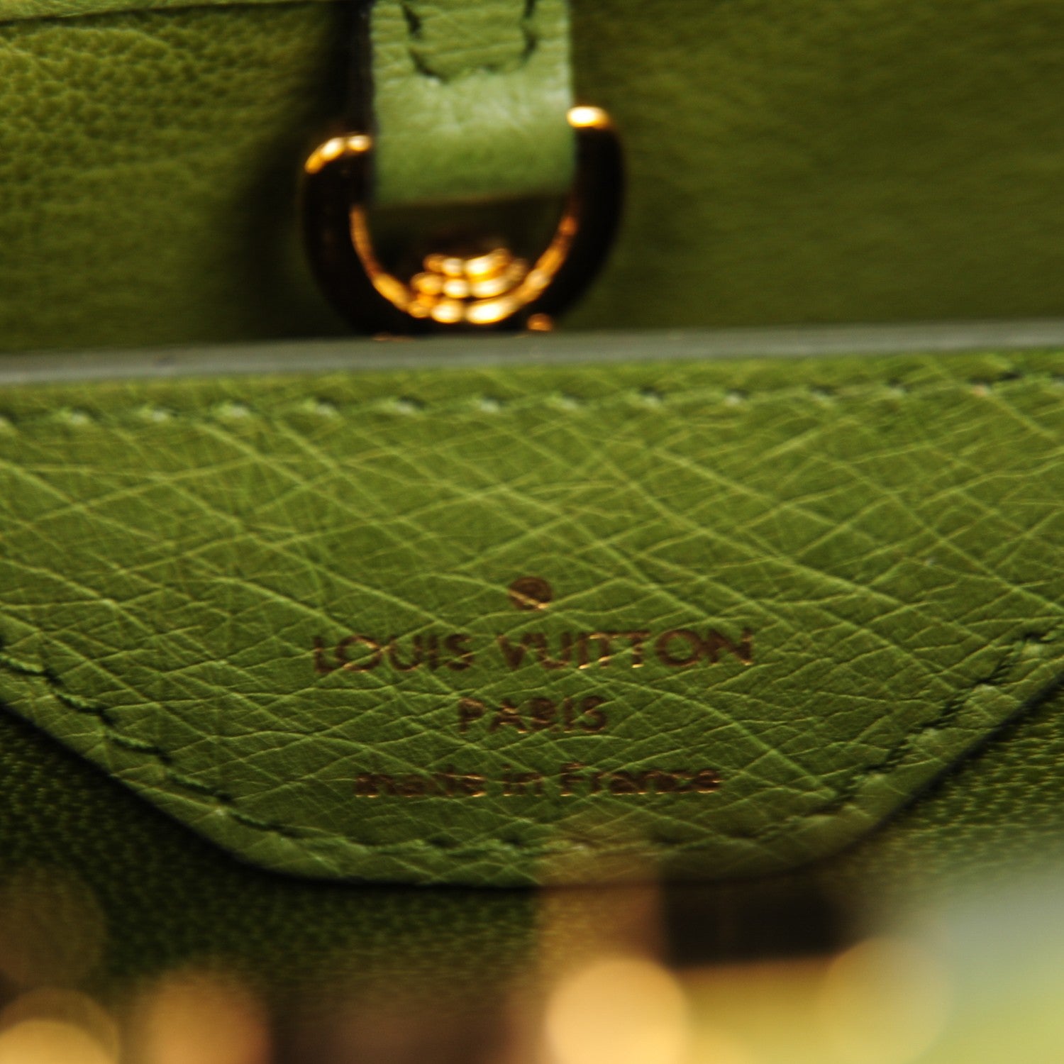 Louis Vuitton Ostrich Capucines BB Kiwi 7 of 8