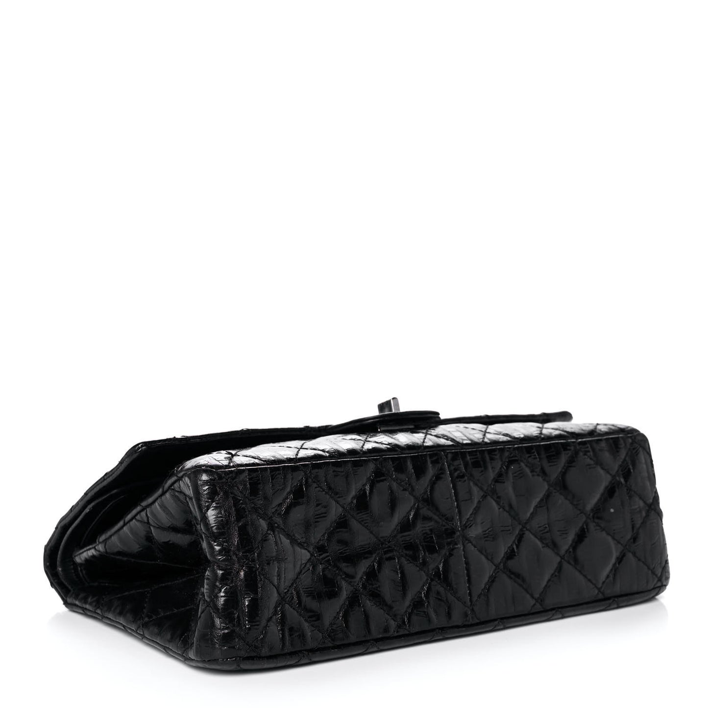 Metallic Calfskin Striped 2.55 Reissue 226 Flap Black