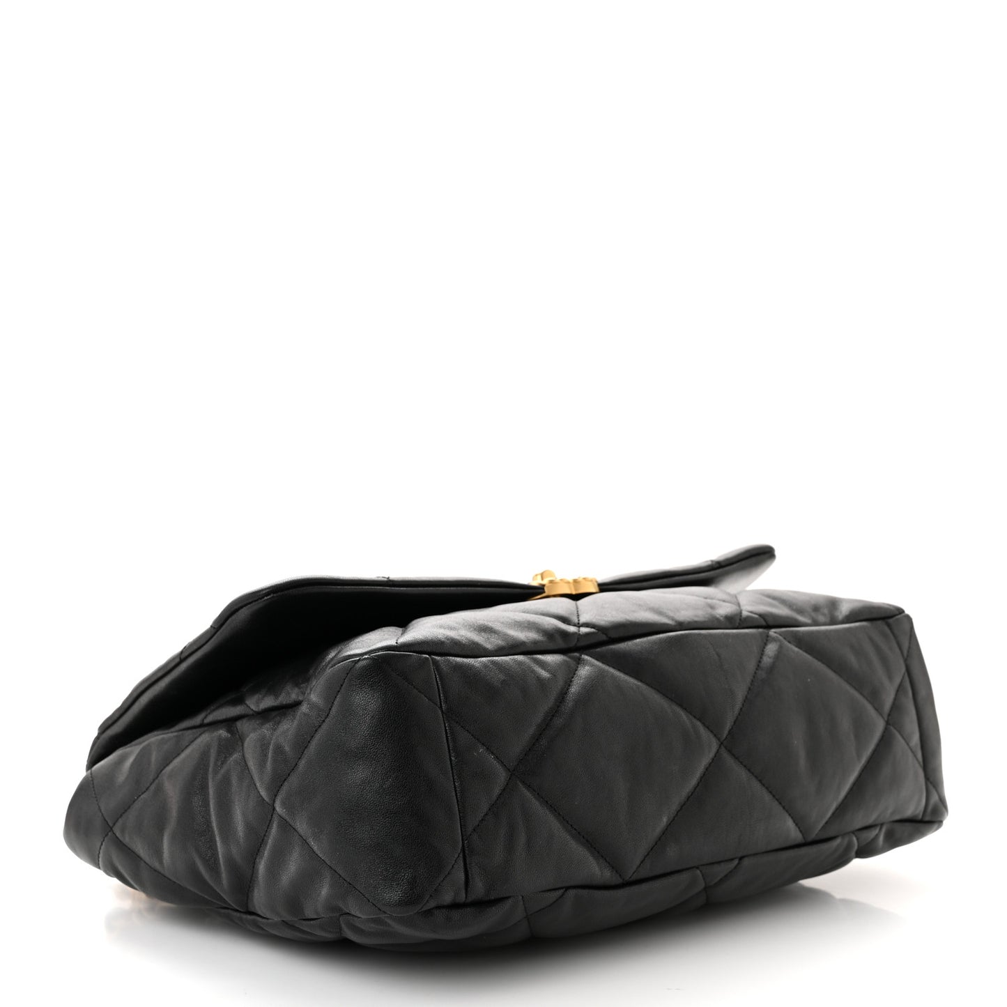 Goatskin Quilted Maxi Chanel 19 Flap Black