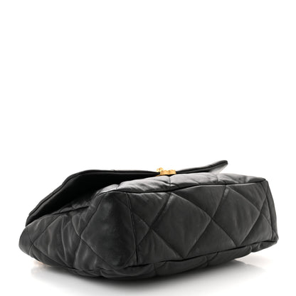 Chanel Goatskin Quilted Maxi Chanel 19 Flap Black 4 of 13