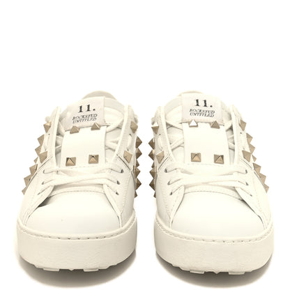 Valentino Garavani Calfskin Rockstud Untitled Open Sneakers 37.5 White 2 of 10