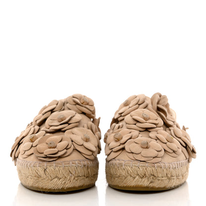 Chanel Suede Camellia CC Espadrilles 40 Pink 2 of 12