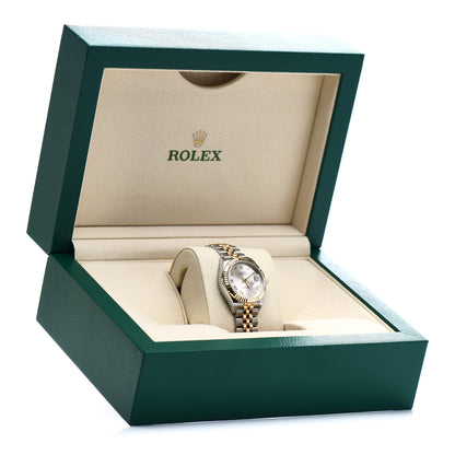 Rolex Stainless Steel 18K Yellow Gold 28mm Oyster Perpetual Datejust Watch Silver Roman 279173 5 of 5