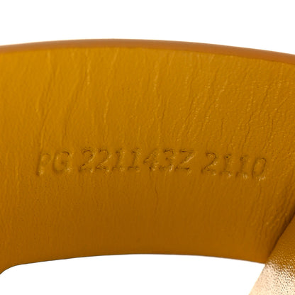 Hermes Goatskin Elda Espadrille Wedge Sandals 38 Jaune Sable 6 of 10