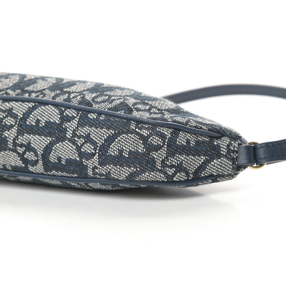 Christian Dior Monogram Mini Saddle Pochette Navy 10 of 10