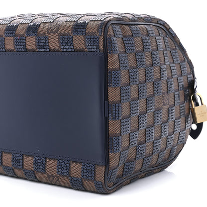 Louis Vuitton Damier Paillettes Speedy 30 Blue 11 of 14