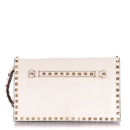 Valentino Garavani Nappa Rockstud Wristlet Clutch White 1 of 7