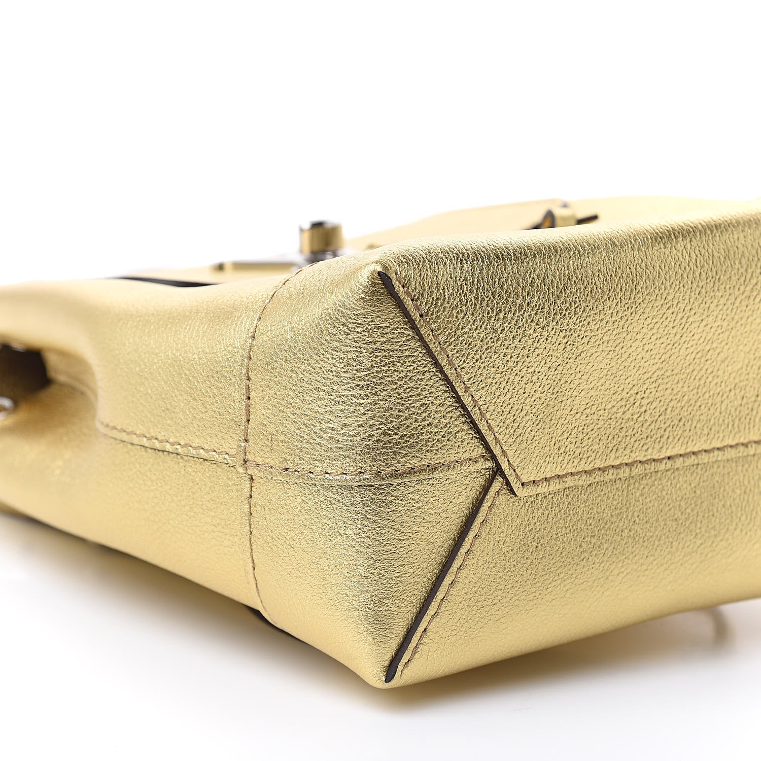 Louis Vuitton Metallic Calfskin Lockme Mini Backpack Gold 8 of 9