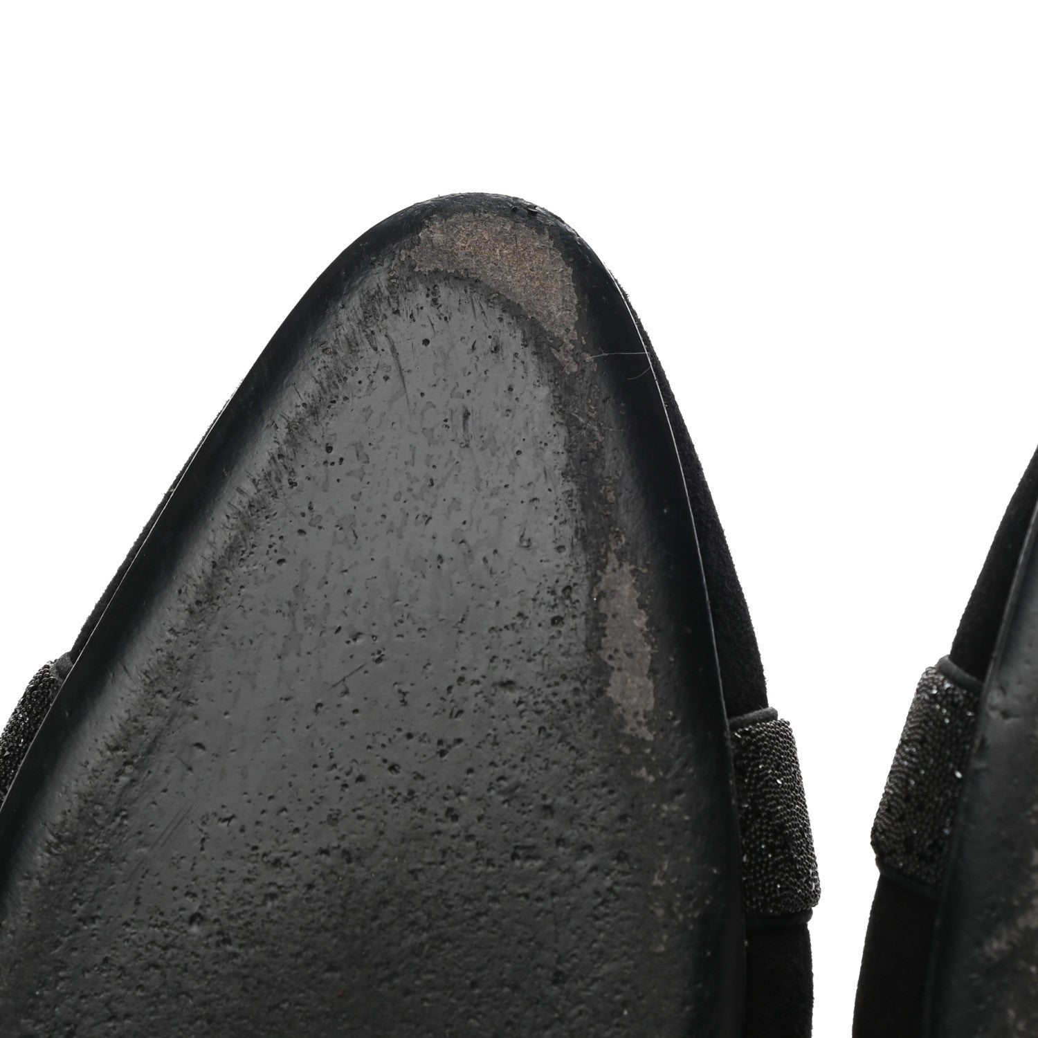 Hermes Satin Suede Goatskin Crystal Roxane Mules 39 Black 9 of 12