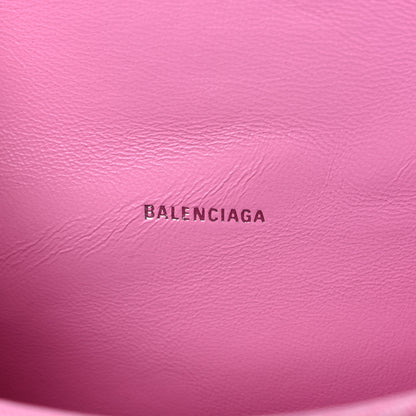 Balenciaga Washed Denim BB Monogram Hourglass Top Handle Bag XS Pink 6 of 10