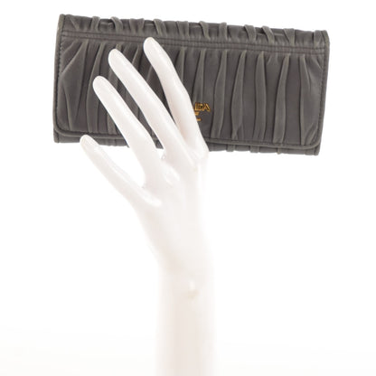 Prada Nappa Gaufre Continental Wallet Marmo 2 of 8