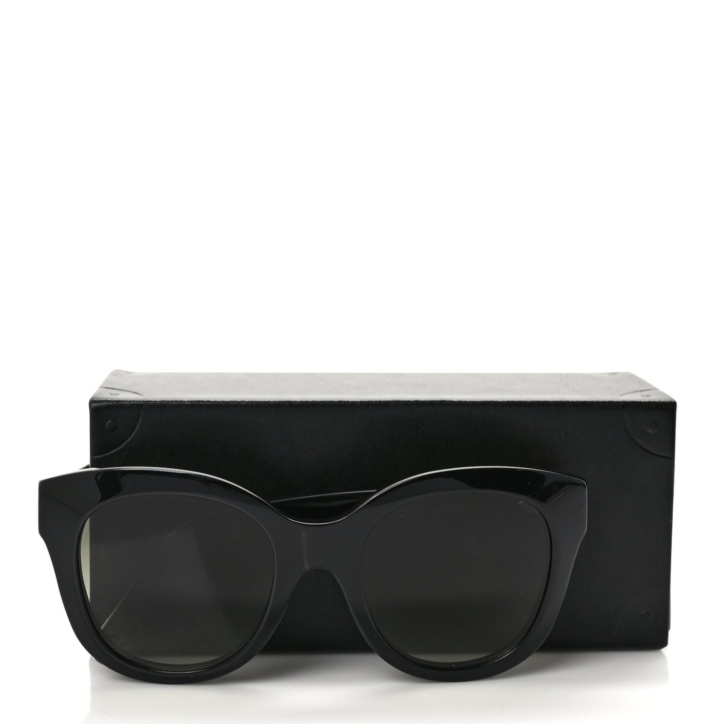 Acetate LV Empreinte Light Round Sunglasses Z1879W Black