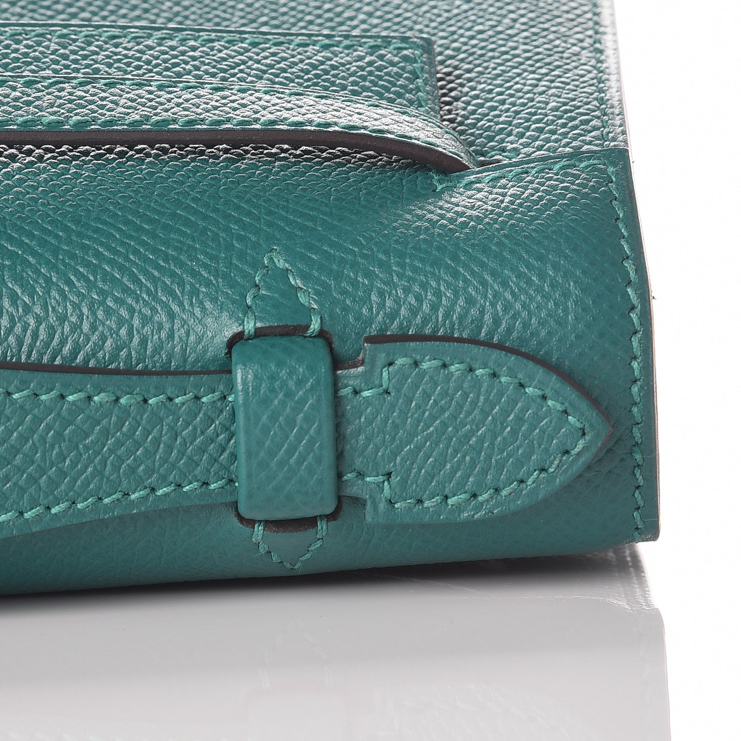 Epsom Kelly Pochette Clutch Malachite