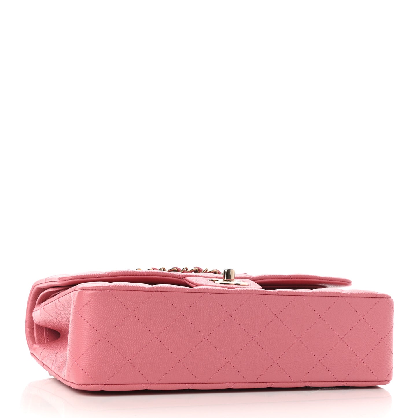 Caviar Quilted Medium Double Flap Dark Pink