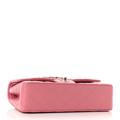 Chanel Caviar Quilted Medium Double Flap Dark Pink 7 of 21