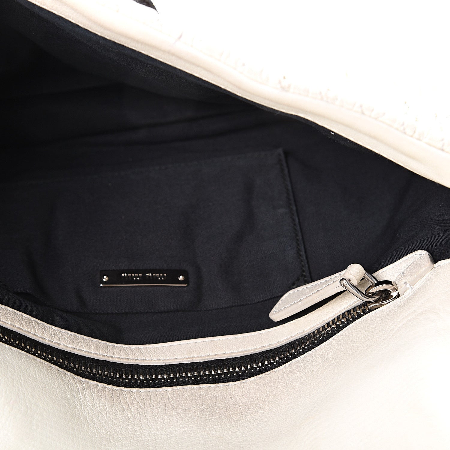 Miu Miu Nappa Matelasse Crystal Flap Clutch White 4 of 10