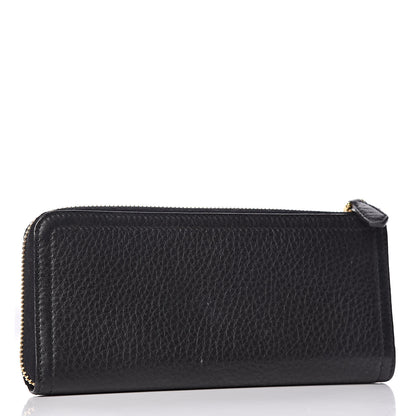 Prada Vitello Daino Zip Around Wallet Nero Black 3 of 11