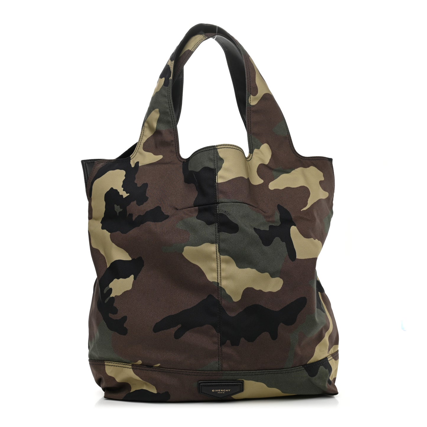Nylon Camo Print Tote Green Multicolor