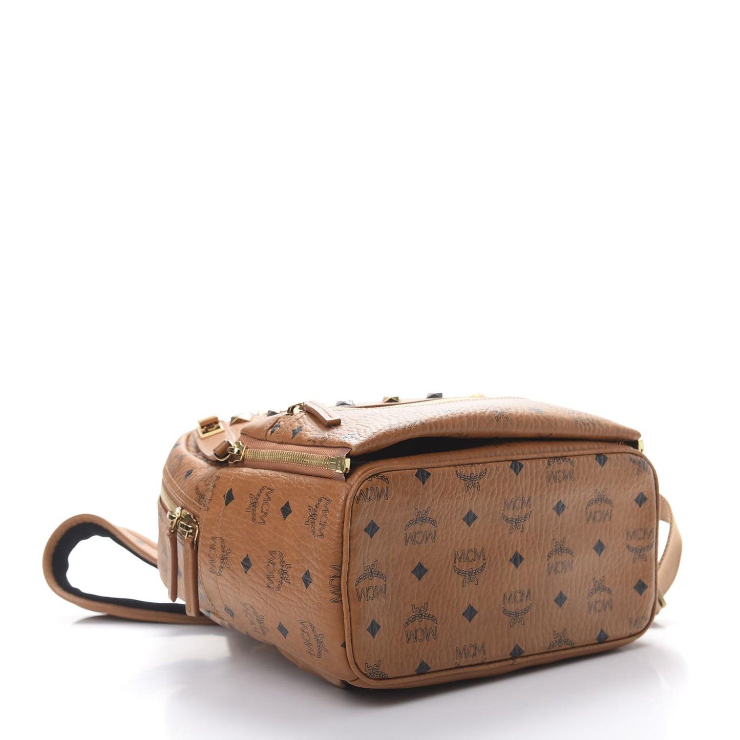 Visetos Studded Small Dual Stark Backpack Cognac