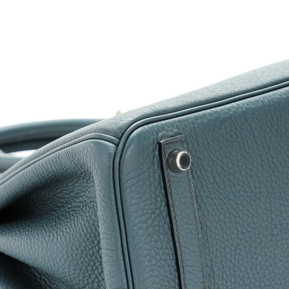 Hermes Taurillon Clemence Birkin 30 Bleu Orage 8 of 26