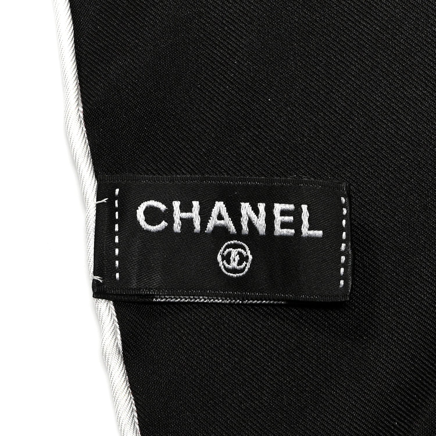 Chanel Silk Camellia CC Square Scarf Multicolor Black 3 of 4