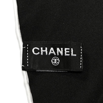 Chanel Silk Camellia CC Square Scarf Multicolor Black 3 of 4