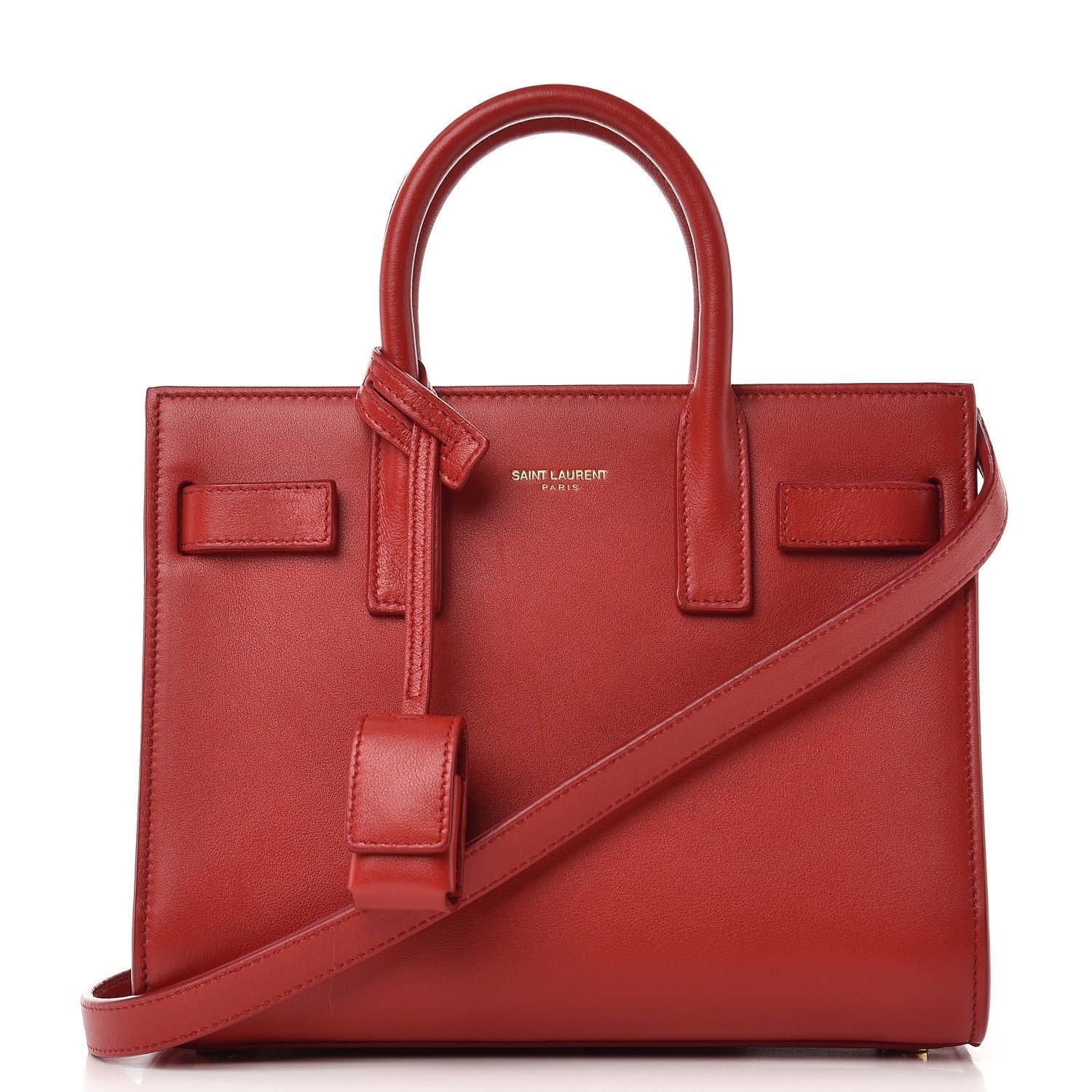 Saint Laurent Calfskin Nano Sac De Jour Lipstick Red 1 of 8