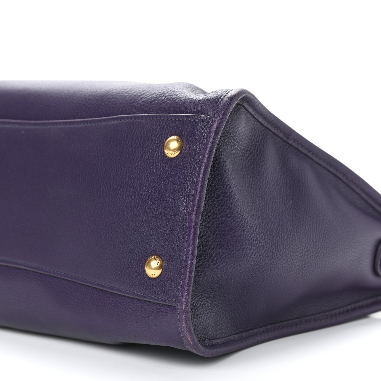 Prada Vitello Daino Shopping Satchel Uva 8 of 11