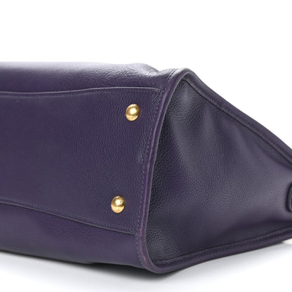 Prada Vitello Daino Shopping Satchel Uva 8 of 11