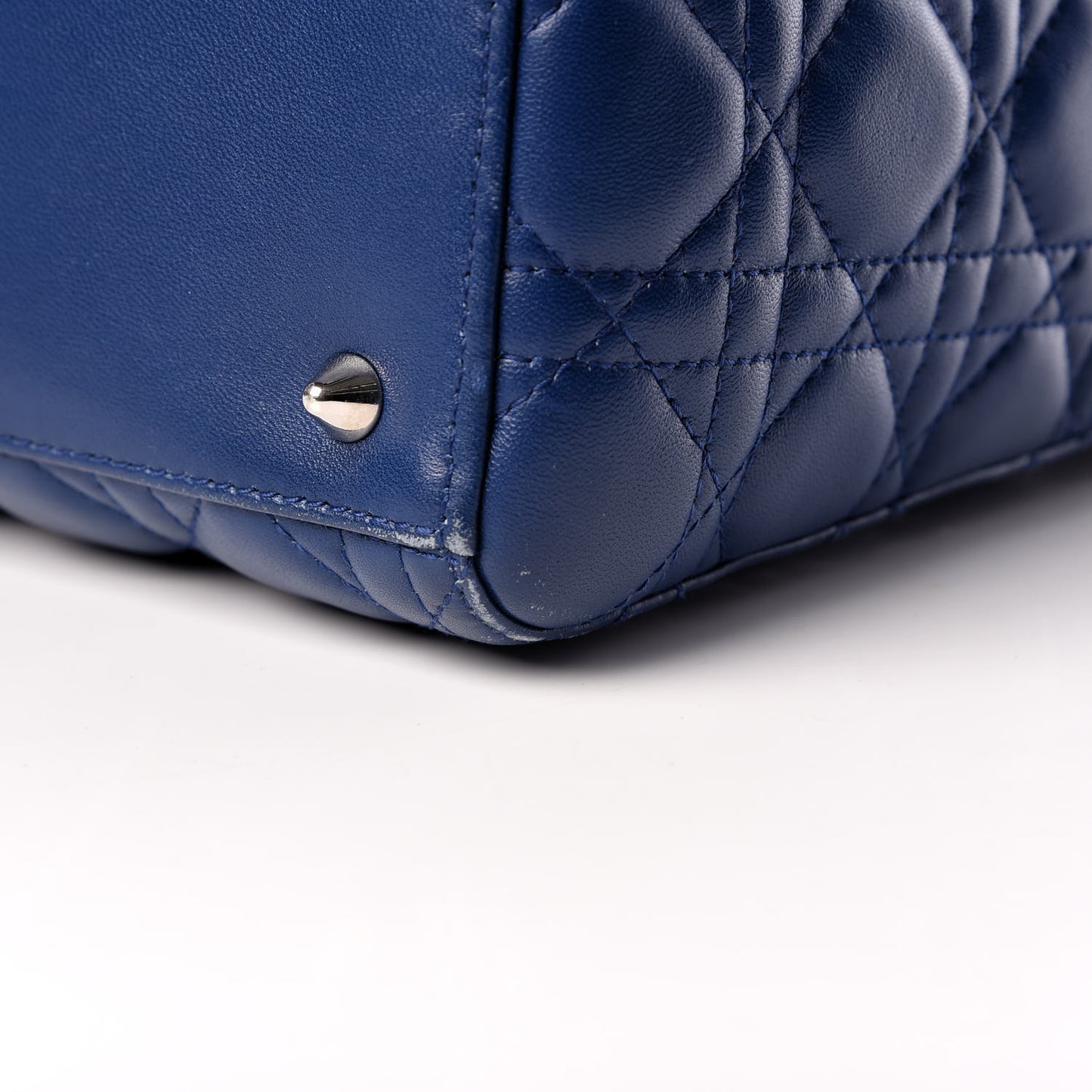 Lambskin Cannage Medium Lady Dior Navy