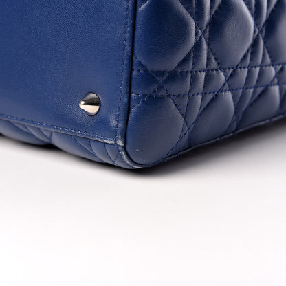 Christian Dior Lambskin Cannage Medium Lady Dior Navy 12 of 12