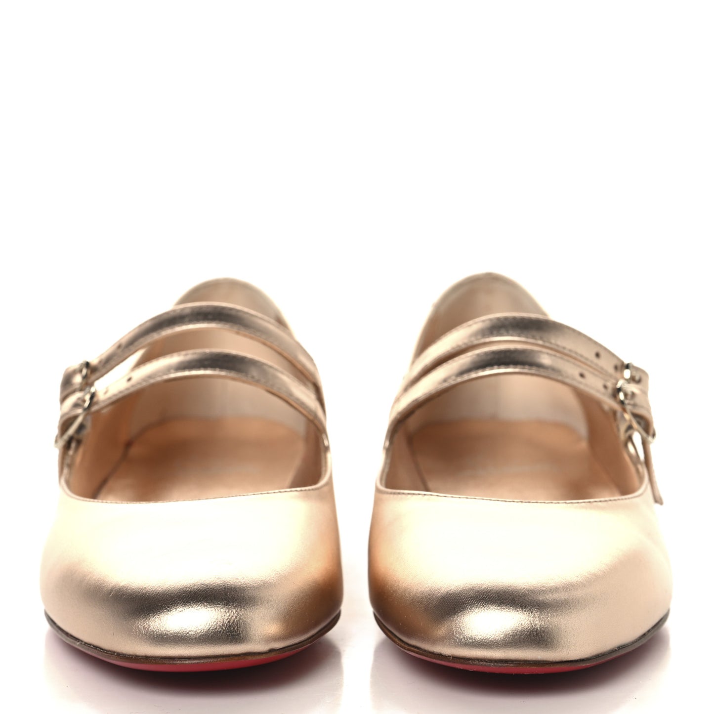 Calf Laminato Satin Sweet Jane Flats 35.5 Leche