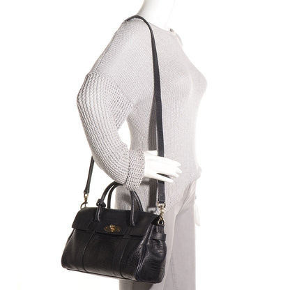 Mulberry Mini Croc Print Small Bayswater Satchel Black 2 of 9